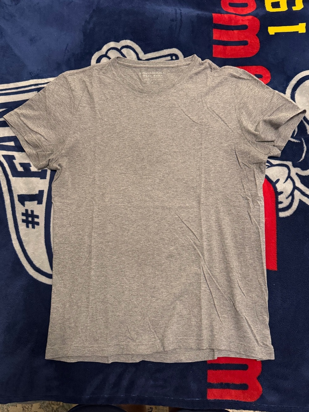 Banana Republic Soft Wash Crewneck T-Shirt Gray 100% Cotton Men’s Large L